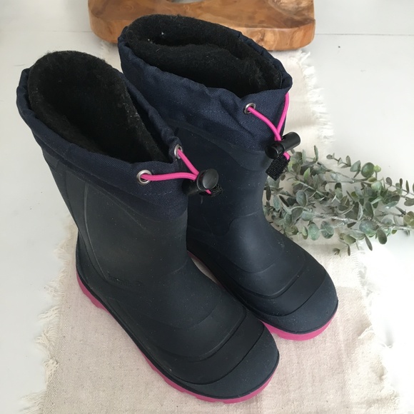 Kamik Snobuster Navy Magenta Snow Boot Size 1 - Picture 1 of 5